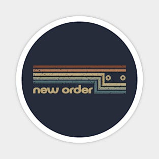 New Order Cassette Stripes Magnet